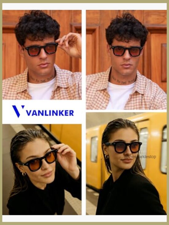 Retro Chunky Square Polarized Sunglasses for Men Women main image 6